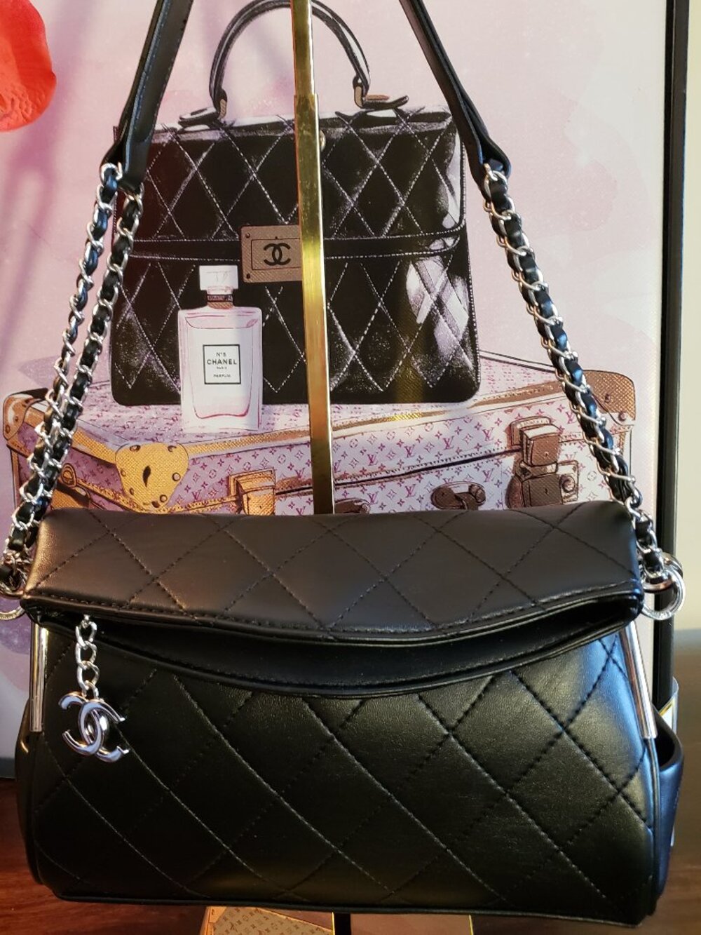 Chanel VIP/GWP Black Versatile Shoulder bag w/ Silver Hardware